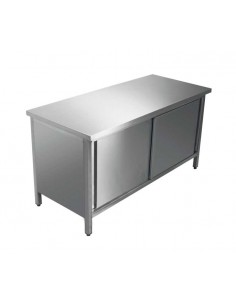 Meuble inox 850 /2 portes