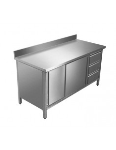 Meuble inox 950 / 2 P - 3 T